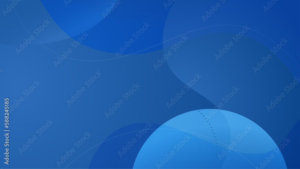 Modern geometric background. Blue elements with fluid gradient. Dynamic shapes composition.