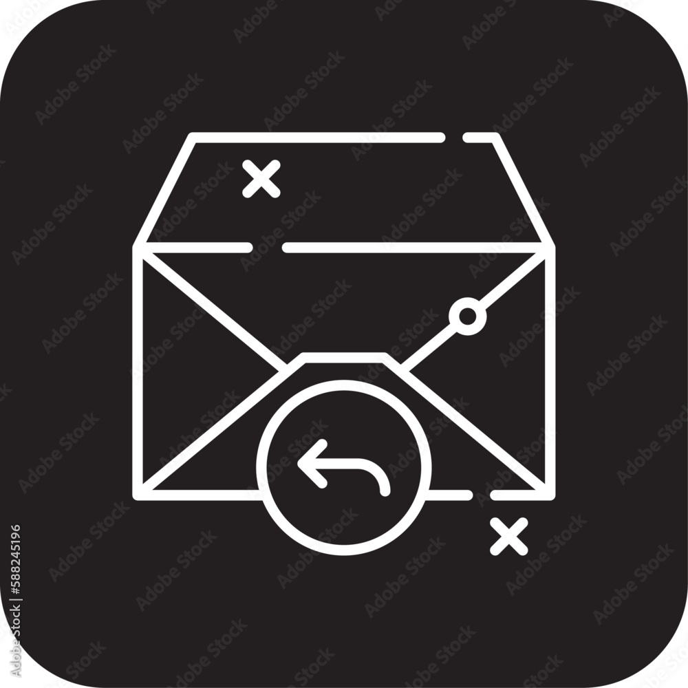 Email Replay Feedback icon with black filled line style. message, post, newsletter, envelope, response, answer, send. Vector illustration Email Replay Feedback icon with black filled line style. message, post, newsletter, envelope, response, answer, send. Vector illustration