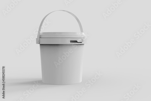 Mock up template plastic tub bucket container