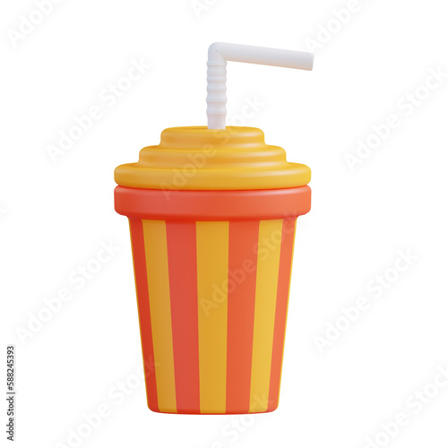 3d illustration fresh drinks