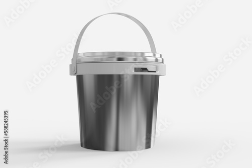 Mock up template plastic tub bucket container