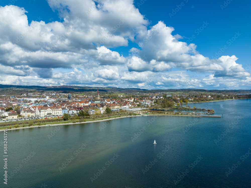 Blick über die Stadt Radolfzell am Bodensee