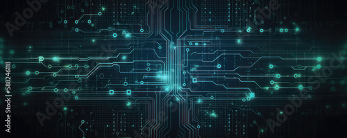 Abstract technology background. Circuit board, high computer technology. Vector illustration.