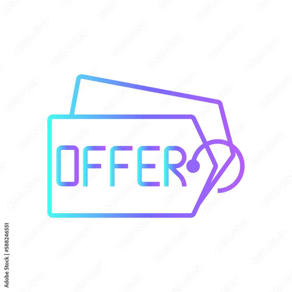 Offer E-Commers icon with blue duotone style. discount, sale, tag, buy, percentage, special, label. Vector illustration Offer E-Commers icon with blue duotone style. discount, sale, tag, buy, percentage, special, label. Vector illustration