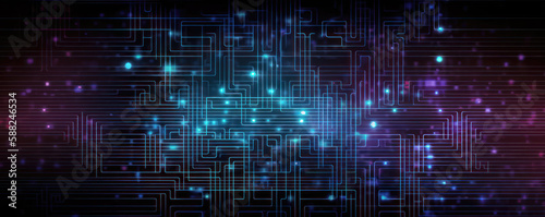 Wallpaper Mural Abstract technology background. Circuit board, high computer technology. Vector illustration. Torontodigital.ca
