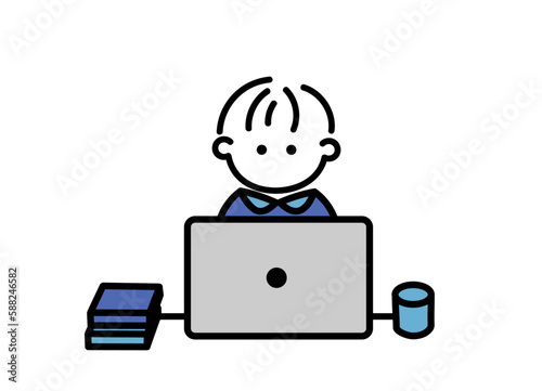 仕事をする男性