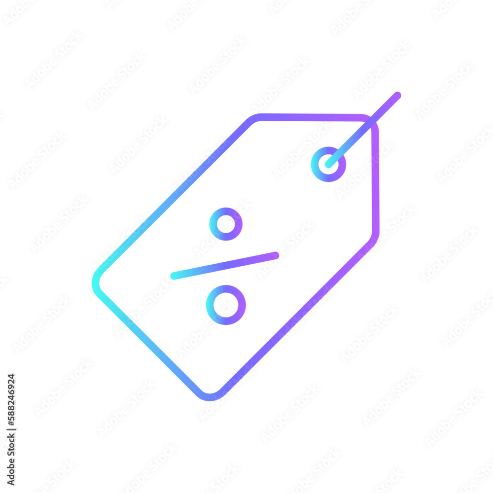 Discount E-Commers icon with blue duotone style. price, sale, buy, percentage, promotion, percent, offer. Vector illustration Discount E-Commers icon with blue duotone style. price, sale, buy, percentage, promotion, percent, offer. Vector illustration