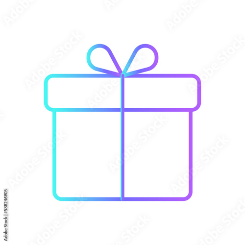 Special gift E-Commers icon with blue duotone style. present, sale, offer, box, shop, package, ribbon. Vector illustration