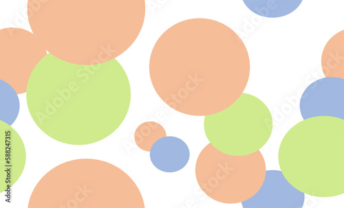 Wallpaper Mural pastel color seamless repeat circle pattern, replete image, design for fabric printing Torontodigital.ca