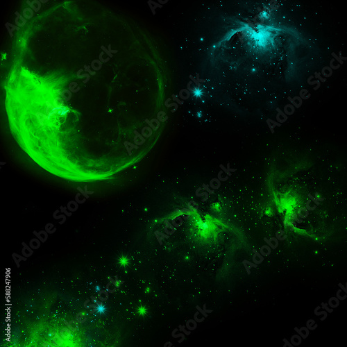 Fototapeta Naklejka Na Ścianę i Meble -  Galaxy color different spread positions shot