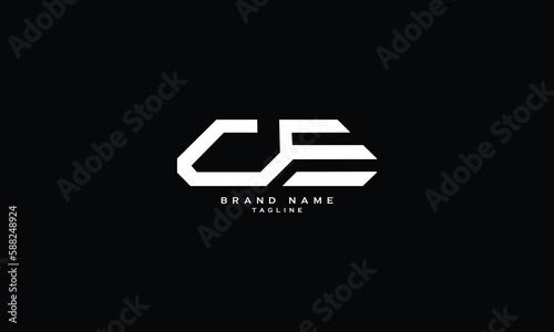 CDE, CDE, CED, DFE, DE, ED, Abstract initial monogram letter alphabet logo design