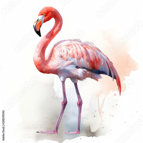  Stunning Flamingo Watercolour Portrait