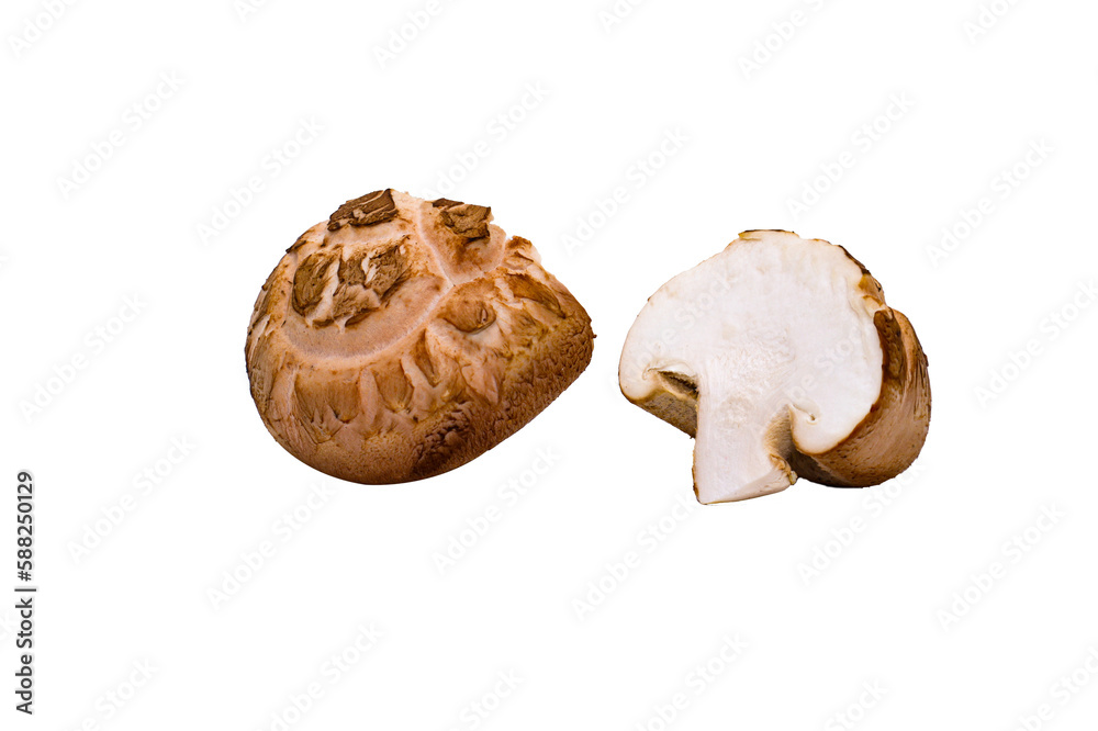 Whole Shiitake mushroom fresh tasty fragrant on png background Whole Shiitake mushroom fresh tasty fragrant on png background