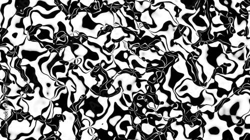 illustration seamless pattern with black and white flowers