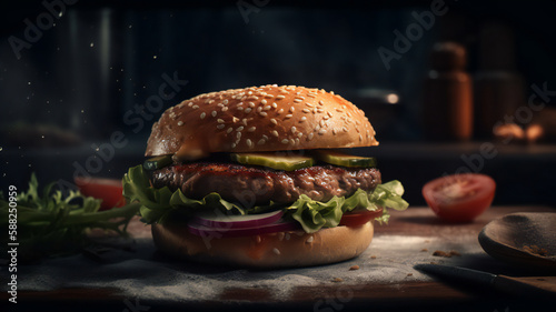 hamburger AI generates image