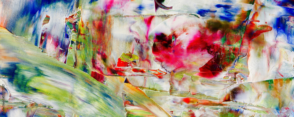 Fototapeta premium Color texture. Hand drawn oil painting on canvas. Abstract art background. Modern, contemporary art. Colorful canvas. Wall decor background 