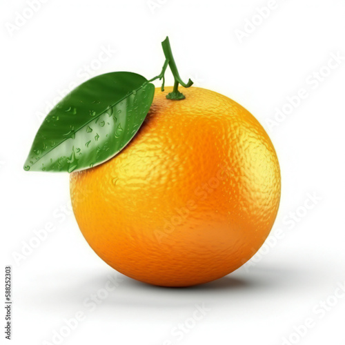 orange isolated on a white background AI generates image