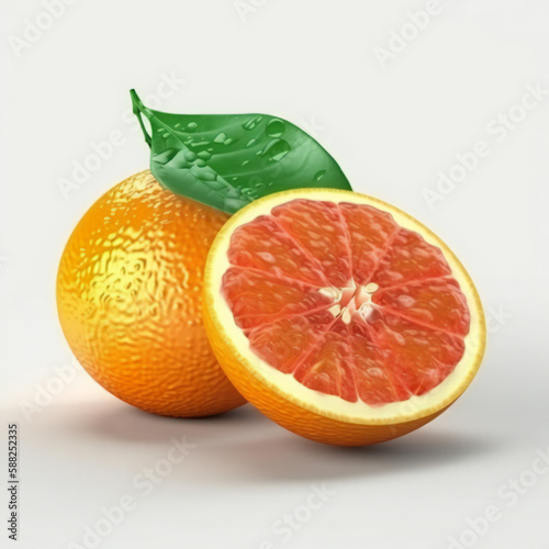 orange isolated on a white background AI generates image