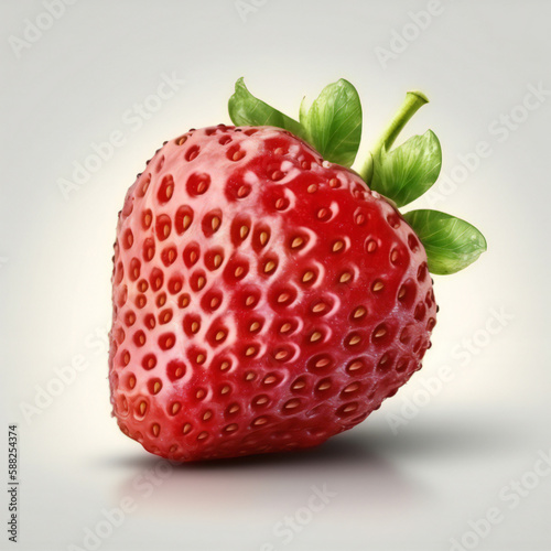 strawberry isolated on a white background AI generates image