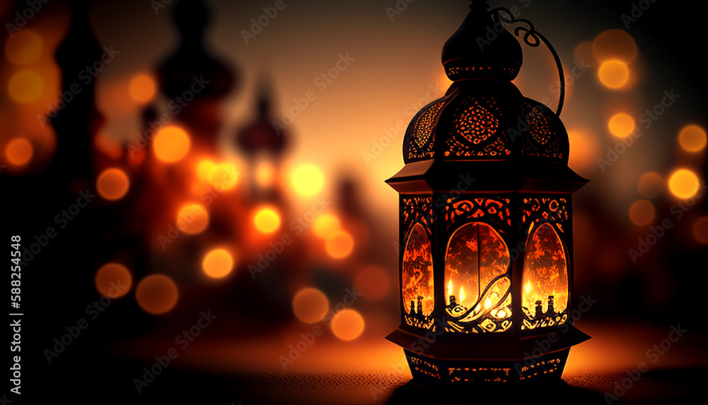 Happy Eid Mubarak & Eid al-Adha festival invitation gold glitters color lamp card with free spaces Happy Eid Mubarak & Eid al-Adha festival invitation gold glitters color lamp card with free spaces