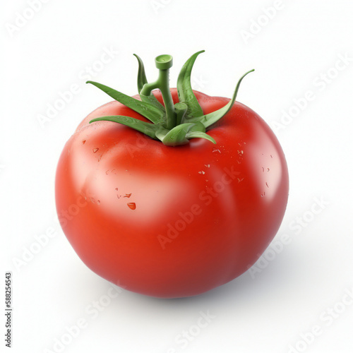 Tomato isolated on a white background AI generates image