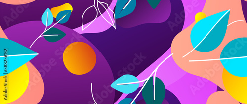 Bold Pattern Tropical Leaf Jungle Modern Motif