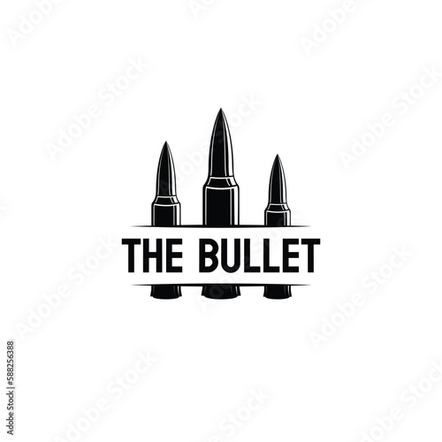 Bullet ammo logo firearms modern gun design soldier weapon