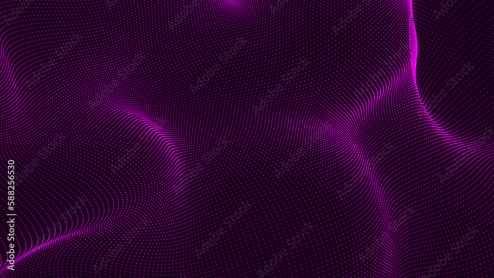 Geometric abstract background with connected lines and dots. Molecule and communication background. Wave flow. Data technology illustration. abstract background with lines
