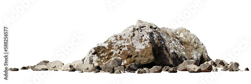Obraz na płótnie big and small rocks isolated on transparent background banner w salonie