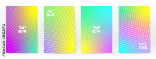 Minimal Poster. Pastel Soft. Rainbow Gradient Set.