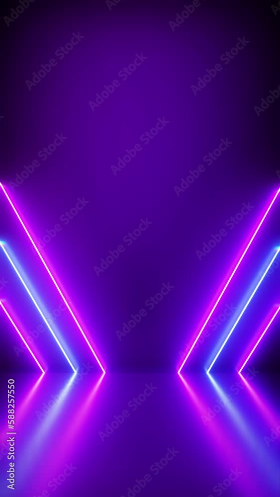 Neon Background Abstract Blue And Pink with Light Shapes line diagonals on colorful and reflective floor, party and concert concept. Neon Background Abstract Blue And Pink with Light Shapes line diagonals on colorful and reflective floor, party and concert concept.