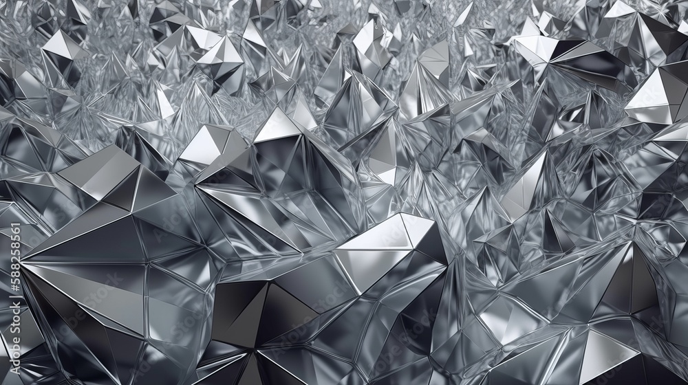 layered texture triangular diamond or crystal shapes background. 3d rendering model Generative AI layered texture triangular diamond or crystal shapes background. 3d rendering model Generative AI