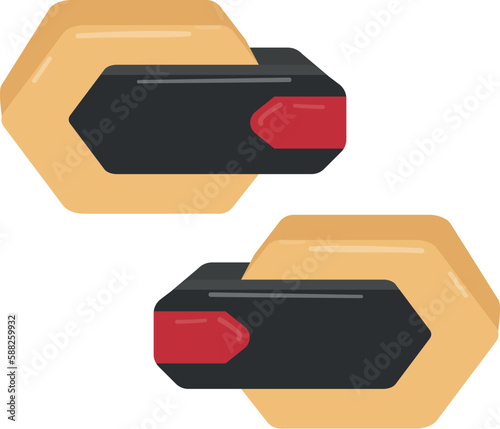 Bike reflect tool icon cartoon vector. Sport equipment. Cycle road