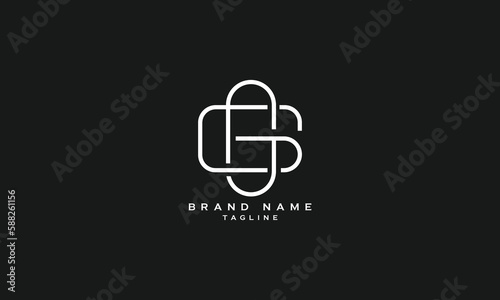 OG, GO, Abstract initial monogram letter alphabet logo design