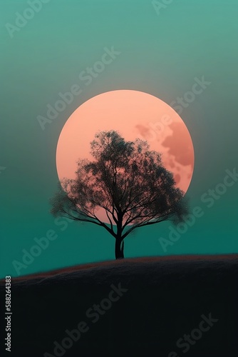 tree in the night © ArtistAI