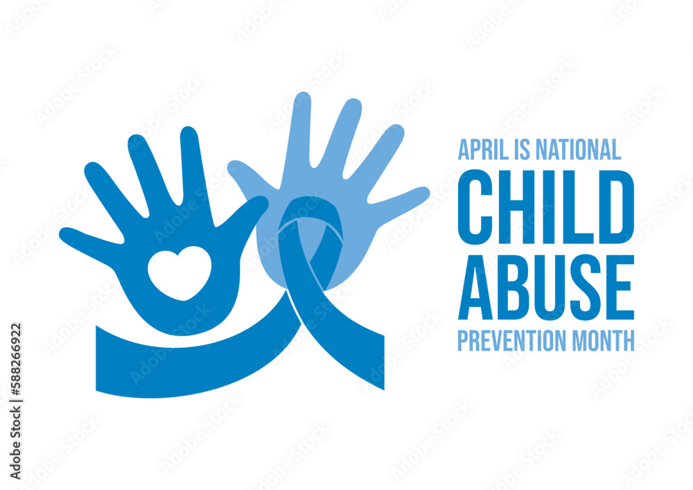 April Is National Child Abuse Prevention Month vector illustration ...