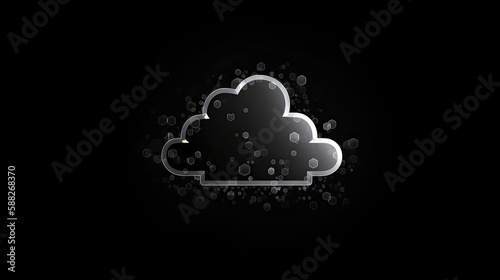 Cloud computing creative icon. Generative AI