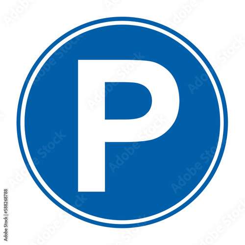 parking sign on transparent background png file