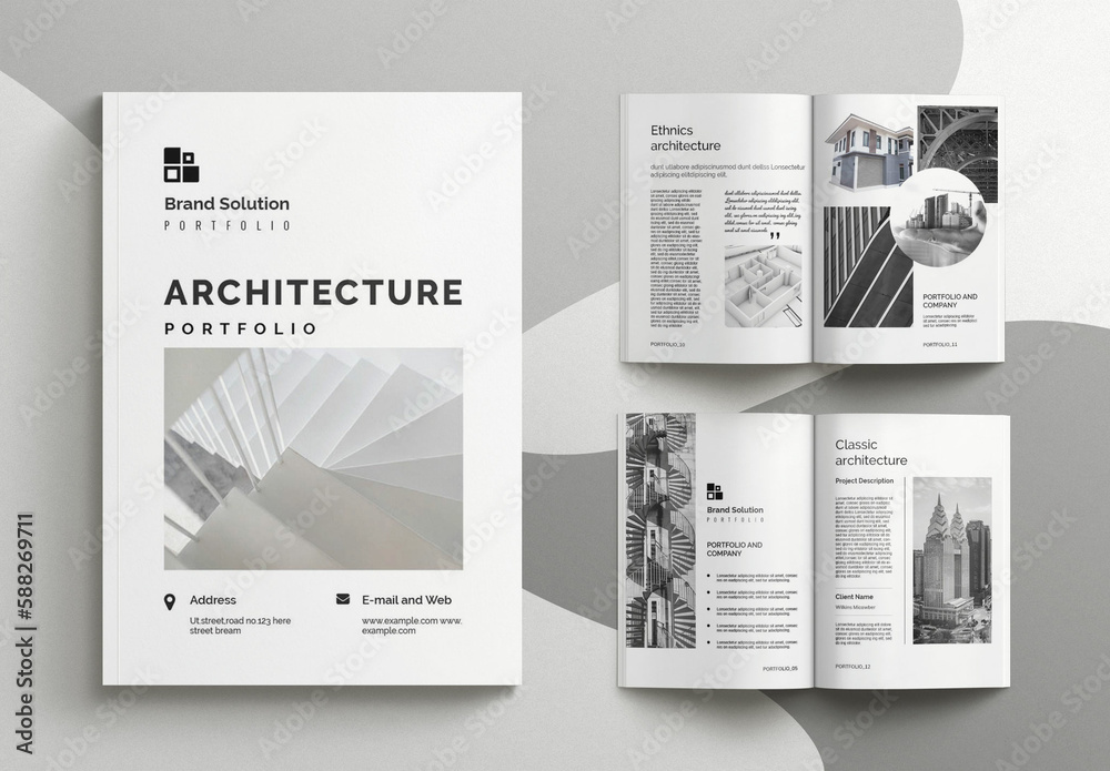 Architecture Portfolio Stock Template | Adobe Stock