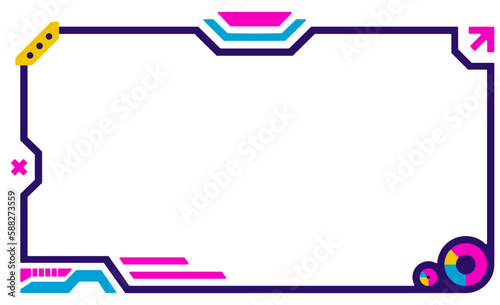 Fun Futuristic Blue Gaming Frame