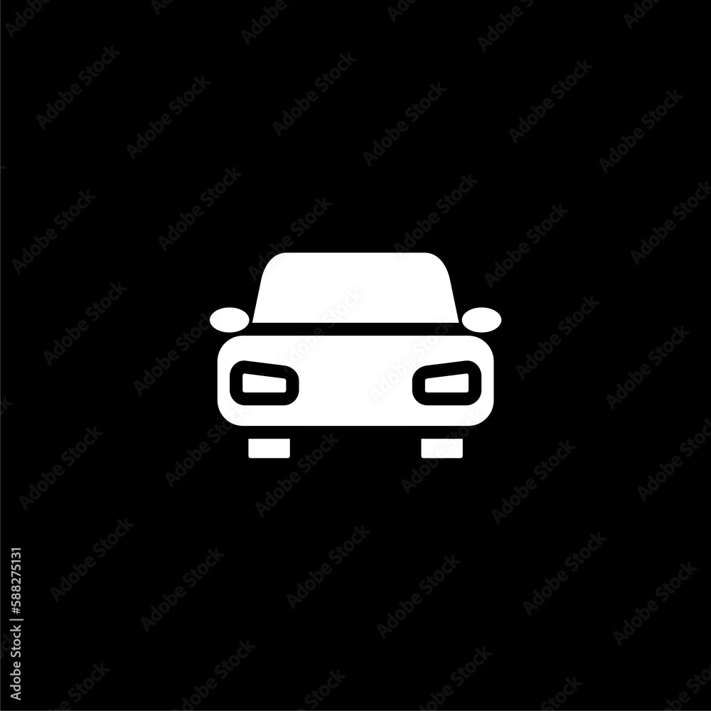 Old car icon. Simple illustration of Old car icon isolated on black background Old car icon. Simple illustration of Old car icon isolated on black background