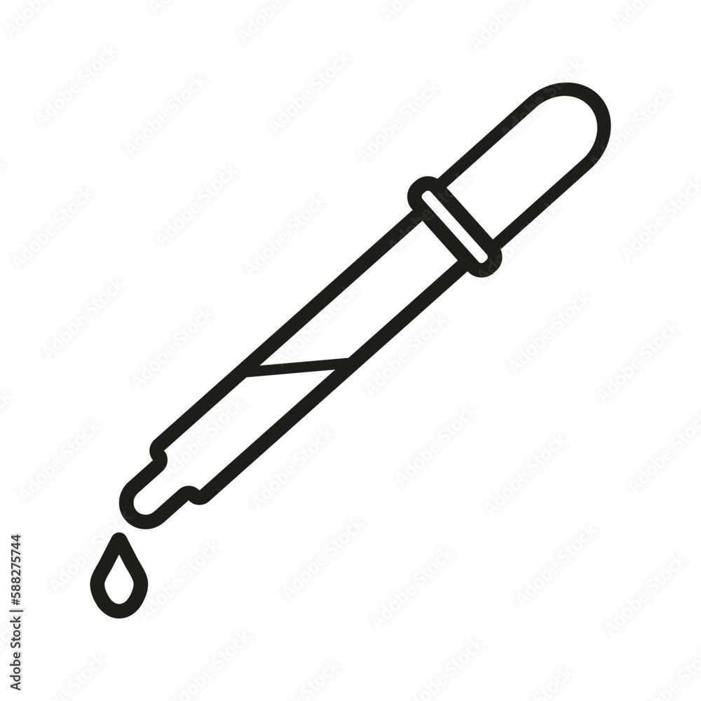 Dropper icon vector line art style, dropper icon vector illustration, dropper icon flat design isolated on white background. Dropper icon vector line art style, dropper icon vector illustration, dropper icon flat design isolated on white background.