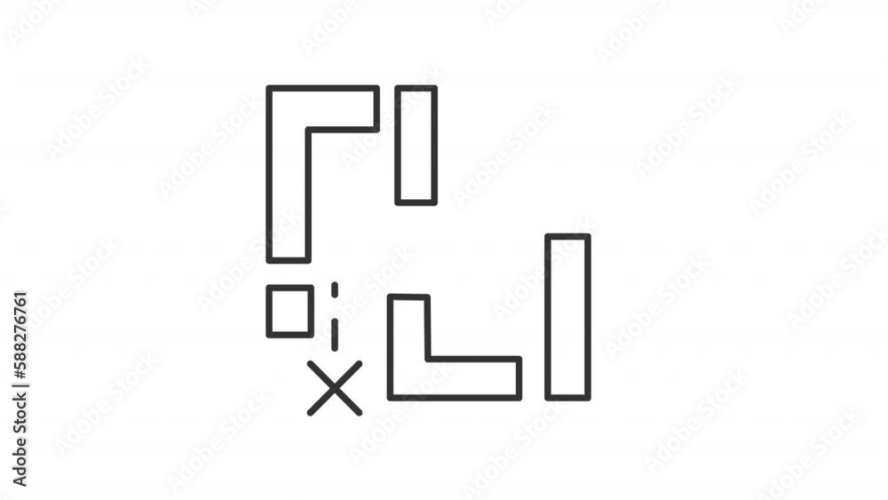 Animated labyrinth linear icon. Dotted line moves through city buildings. Route map. Seamless loop HD video with alpha channel on transparent background. Outline motion graphic animation Animated labyrinth linear icon. Dotted line moves through city buildings. Route map. Seamless loop HD video with alpha channel on transparent background. Outline motion graphic animation