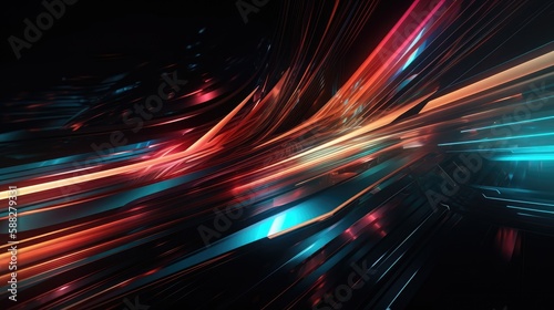 Abstract background of futuristic dynamic motion © Tymofii