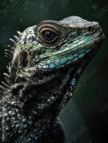 Lizard realistically photo portrait © Tymofii