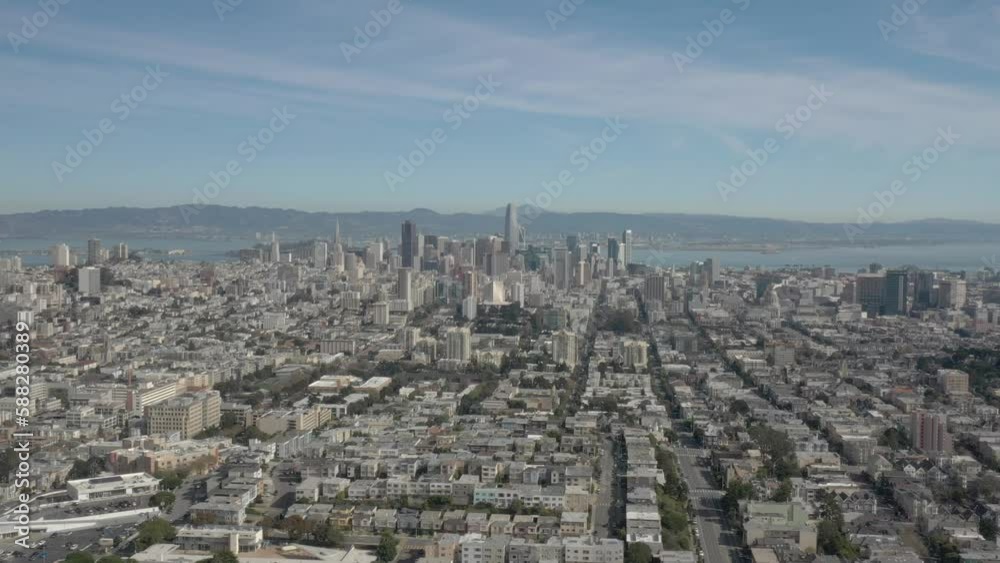 Beautiful aerial view of the cityscape in San Francisco, California Beautiful aerial view of the cityscape in San Francisco, California