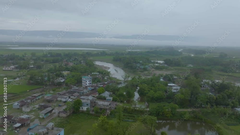 aerial panorama of the Poor city, companiganj, sylhet, Bangladesh aerial panorama of the Poor city, companiganj, sylhet, Bangladesh