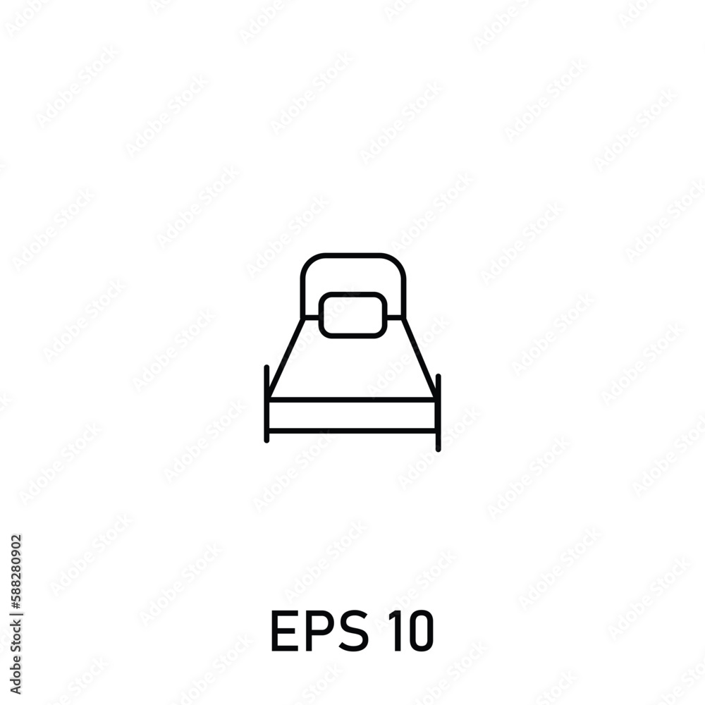 mattress at home or hospital for patients icon eps 10