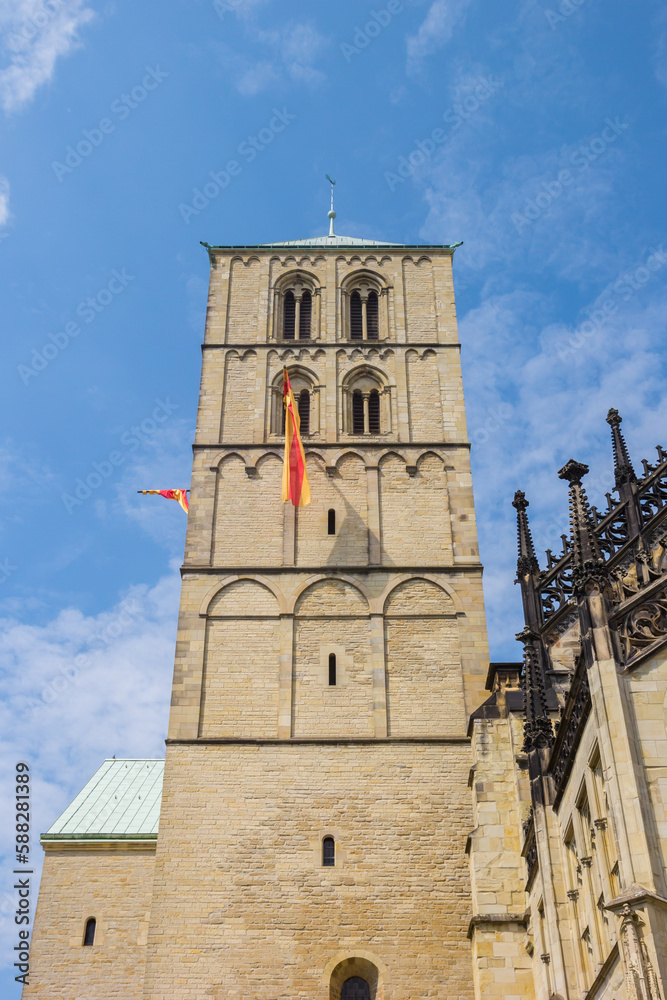 Fototapeta premium Tower of the historic Dom church in Munster, Germany