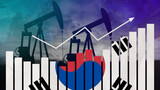 South Korea oil industry concept. Economic crisis, increased prices, fuel default. Oil wells, stock market, exchange economy and trade, oil production